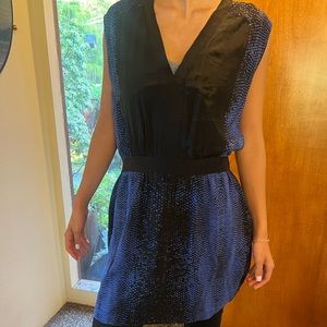 Robert Rodriquez electric blue silk snake